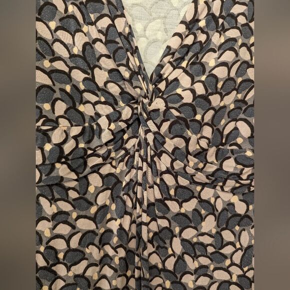 Boden Jersey Twist knot gray long sleeve midi stretch Dress Womens size 10R - Picture 3 of 8